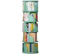 Estantería blanca giratoria de 360° de 4/5 niveles, apilable, organizador de CD y DVD, diseño moderno de ingeniería para muebles de sala de estar y oficina