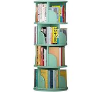 Estantería blanca giratoria de 360°, estantes apilables de 4/5 niveles para almacenamiento de CD/DVD, diseño moderno de ingeniería, ideal para sala de estar y organización de oficina