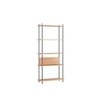 Estantería Clásica Shelving de Roble Alto y Negro