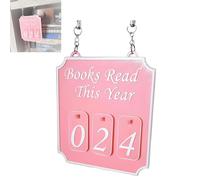Estantería colgante con decoración de libros, letrero personalizado for estantería colgante, decoración for rincón de libros: libros leídos este año, decoración de estantería de escritorio con libros,