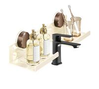 Estantería Colgante en el Grifo genérica - Estantería de Pared para baño - Organizador con extraíble de Acero al Carbono Que Ahorra Espacio para Perfume, Inodoro y Ropa por Encima del