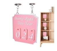 Estantería Colgante Moderna de 4.5 x 5 x 0.35 Pulgadas, Color Rosa, ácido poliláctico, estética, decoración de Contador de Libros, Libros Modernos, contadores de Lectura de Este año, para