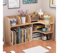 Estantería compacta de madera para escritorio, elegante estante de almacenamiento y organizador de escritorio para oficina en casa y dormitorio, lado derecho, 24 L (60 cm), perfecto para estudio y