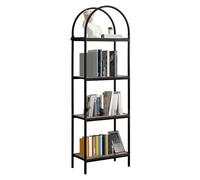 Estantería con 4 niveles de madera y metal, 60 x 30 x 183 cm, estantería estrecha industrial para salón, dormitorio, oficina en casa, estantería robusta con diseño vintage, montaje sin herramientas