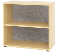 Estantería con pared posterior acústica H x A x P 748 x 800 x 400 mm, 1 balda