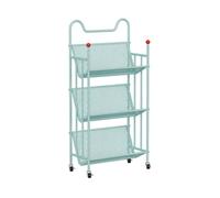 Estantería con ruedas para almacenamiento de libros, organizador de carpetas de archivos movible, carrito con ruedas bloqueables para baño, lavandería, sala de estar (rosa, 50 x 25 x 105 cm)