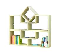 Estantería Creativa De Bloques De Construcción, Librería De Piso, Estante De Almacenamiento De Libros De Madera, Adecuada for Oficina En Casa, Sala De Estar Y Dormitorio(Color-8)