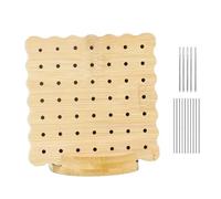 Estantería cuadrada de ganchillo, estante de bloqueo de ganchillo con 10 pines - Kit de esteras hecho a mano para hacer posavasos, almohadas, mantas, decoración de ropa