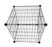 Estantería cúbica de alambre metálico genérica - Organizadores de armario multifuncionales apilables, 13,78 x 13,78 in Estantería de almacenamiento de rejilla metálica modular de rejilla metálica