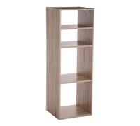 5five - estantería de Columna de 4 Compartimentos Mix n modul Efecto Roble Natural