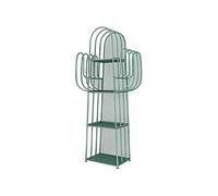 Estantería de 4 niveles con diseño de cactus - Organizador de metal independiente con ganchos para sala de estar y dormitorio