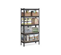 Estantería de 5 Niveles 30 x 75 x 150 cm Bodega Negro