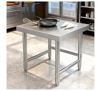 Estantería de acero inoxidable reforzada, mesa de trabajo comercial, mesa de preparación de cocina, organizador de plataforma resistente
