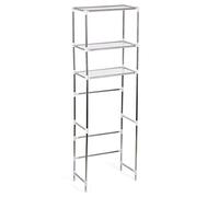 Estantería de almacenamiento de 3 niveles para colocar sobre el inodoro, la lavandería o la lavadora. Organizador para baño. (Soporte para inodoro de tres niveles, modelo de 160 x 53 mm de altura.)