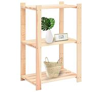 Estantería de almacenamiento de madera maciza, 3 unidades, 60 x 38 x 90 cm | Pin sólido durable, 150 kg capacidad, ideal cocina garaje taller, fácil montaje
