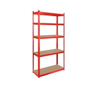Estantería de Almacenamiento de Metal Rebelde 180 x 90 x 40 Rojo RB-1251R