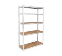 Estantería de Almacenamiento de Metal Rebelde 205 x 120 x 45 Plata RB-1252