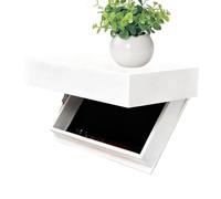 Estantería de almacenamiento de pared genérica | Organizador flotante de madera decorativo | Organizador de estantes de presentación secreta para cocina, sala de estar, baño, decoraciones, libros,