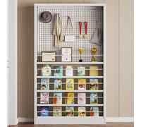 Estantería De Almacenamiento Detrás De La Puerta, Estantería Estrecha para Libros Que Ahorra Espacio Montada En La Pared con Estantes De Exhibición Abiertos para La Entrada(60cm)