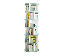 Estantería de almacenamiento para libros de fotos giratoria de 360 grados de suelo a techo, pequeña y simple, para habitación de los niños, color verde claro, 40 x 191 cm