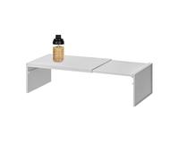 Estantería de almacenamiento superpuesta, estante de armario extensible, estante antideslizante, resistente, organizador de poco espacio, apilable, poco espacio para despensa, ideal para despensa y