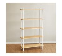 Estantería de almacenamiento trapezoidal Librería con escalera de 5 niveles, estantería independiente, estante de exhibición abierto, estantes de almacenamiento de madera for dormitorio, oficina en ca