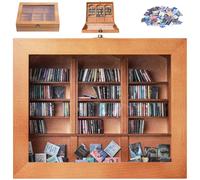 Estantería de Ansiedad en Miniatura con 200 Mini Libros, Decoración Librería Biblioteca de Madera, Vitrina Decorativos Aliviar el Estrés, Marco Exhibición Decorativas Hecho Mano para Escritorio, Casa