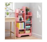 Estantería De Árbol De 7 Niveles, Librería De Madera Independiente Para Espacios Estrechos, Organizador Moderno De Estanterías Altas Y Estrechas, Para Dormitorio O Esquina(Melocotón rojo)