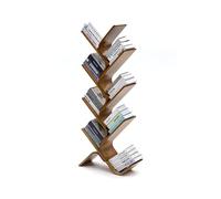 Estantería de árbol retro para CD, revistas y libros, estantería alta independiente para decoración de oficina o hogar