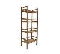 Estantería de bambú 4 niveles, 144cm natural - 54x32x144 cm