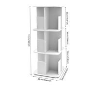 Estantería de , biblioteca de 3 niveles, estantería de esquina pequeña