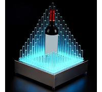 Estantería de Botellas de Vino Botellero Vertical Presentador de Botellas de Champán Acrílico y Acero Inoxidable Accesorios de Bars para Vino para Fiestas, Bares, Discotecas(Multi-Colored)