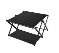 Estantería de camping - Estantería de almacenamiento de escritorio, organizador plegable de 3 niveles, casco de almacenamiento de camping al aire libre, casco de escritorio para actividades al aire
