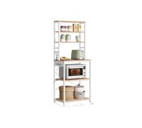 Estantería de Cocina 40 x 60 x 167 cm Dorado Roble y Blanco Nube