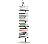 Estantería de columna de metal, moderna estantería abierta para ahorrar espacio, estantería vertical alta para exhibición y almacenamiento elegantes