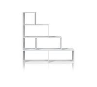 Estantería de diseño escalonado en blanco brillo 145 cm alice blanco brillo 145 x 145 x 29 cm
