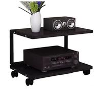 Estantería De Dos Niveles con Soporte para Equipos De Audio Estantería Sencilla para Amplificadores Mueble para Equipos Multimedia Hi-Fi para Componentes Estéreo Consolas De Videojuegos CD Salón