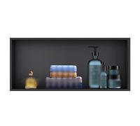 Estantería de ducha de acero inoxidable resistente al agua para el hogar y el dormitorio, almacenamiento integrado para champú, cosméticos y artículos de tocador, ideal para zonas húmedas