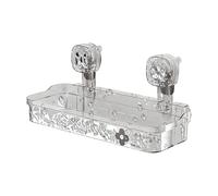 Estantería de ducha de succión, estante de baño de succión | Puerta para estantes de baño de succión,Organizador de almacenamiento con orificios de drenaje, sin soporte para estropajos de perforación