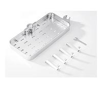 Estantería de ducha telescópica ajustable de aleación de aluminio ajustable, organizador de baño para jabón, montaje sin taladrar, para 19 mm-25 mm