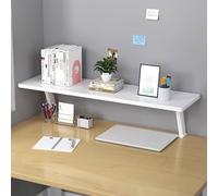 Estantería De Escritorio Con Abrazadera, Versátil, Organizador De Mesa, Estantes Elevables Para Escritorio De Computadora, Diseño De Abrazadera En C(White,120cm/47in)