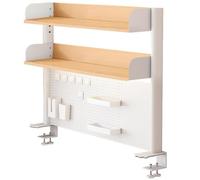 Estantería de escritorio con abrazadera y tablero perforado, extensor de escritorio for estación de trabajo con tablero perforado, panel for escritorio de juegos, estantería de extensión de escritorio