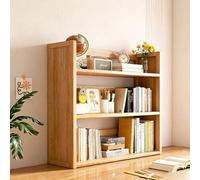 Estantería de escritorio de madera maciza de varios niveles, organizador de sobremesa compacto para oficina y hogar, estante expositor que ahorra espacio(Primary color,50x20x65cm/19.7x7.8x25.6in)