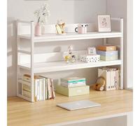 Estantería de escritorio, estante de almacenamiento multiusos para dormitorio y oficina en casa, 75 cm, elegante estante de exhibición para libros y suministros