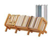 Estantería de escritorio, estante de escritorio - Biblioteca de madera inclinada - Organización de lectura de espacio multifuncional Organización de Nook para biblioteca en casa Mesa de estudio de la