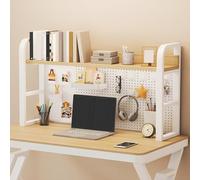 Estantería de escritorio Hutch, Desktop Bookshelf Organizer Storage Rack In White, Walnut, Black, Multiple Sizes(Walnut,115cm/45.3in)