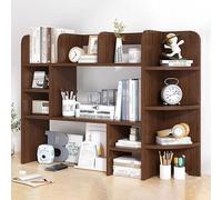 Estantería de escritorio para dormitorio, estantería compacta de escritorio, estantería sobre el escritorio, estante de almacenamiento para encimera que ahorra espacio para dormitorios universitarios