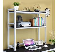 Estantería De Escritorio Pequeña De 2 Capas: Organizador De Almacenamiento De Escritorio Ampliable, Estantería De Escritorio para Escritorio De Computadora, Estantes De Escritorio De Estantería De M