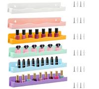 Estantería de esmalte de uñas genérica - 6 piezas de acrílico flotante | Soporte para esmalte de uñas de montaje en pared - para apartamento salón de peluquería, tienda al por menor