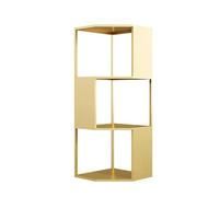 Estantería De Esquina 3/4 Niveles, Librería Irregular Creativa, Estante Almacenamiento Libros Hierro, Adecuada for Guardar, Álbumes Fotos, Artículos Decorativos En El Hogar(Color-1,35x35x120cm)